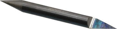 Accupro - 1/4 Inch Diameter, 2-1/2 Inch Overall Length, 3/8 Inch Split Length, Solid Carbide, Conical Point Split End Carbide Blank - Single End, 30° Point - Apex Tool & Supply