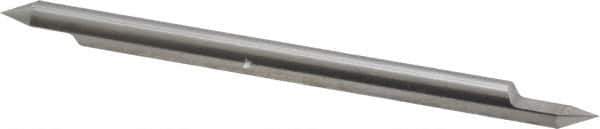 Accupro - 1/4 Inch Diameter, 4 Inch Overall Length, 3/8 Inch Split Length, Solid Carbide, Conical Point Split End Carbide Blank - Single End, 60° Point - Apex Tool & Supply