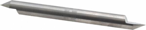Accupro - 3/8 Inch Diameter, 4 Inch Overall Length, 1/2 Inch Split Length, Solid Carbide, Conical Point Split End Carbide Blank - Single End, 60° Point - Apex Tool & Supply