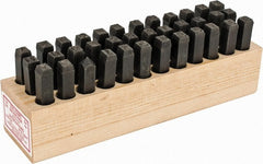 Made in USA - 36 Piece, 1/4" Character Steel Stamp Set - Apex Tool & Supply
