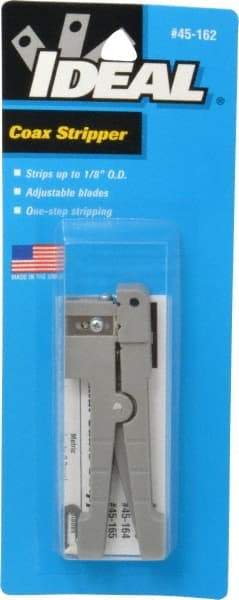 Ideal - Coaxial Wire Stripper - For Use with Cat5, CB Antenna Cable, SJ Cord, SJT Cord, SO Cord, Tightly Wrapped Stranded Cable, Twisted Pair Wire - Apex Tool & Supply
