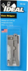 Ideal - Coaxial Wire Stripper - For Use with Cat5, CB Antenna Cable, SJ Cord, SJT Cord, SO Cord, Tightly Wrapped Stranded Cable, Twisted Pair Wire - Apex Tool & Supply