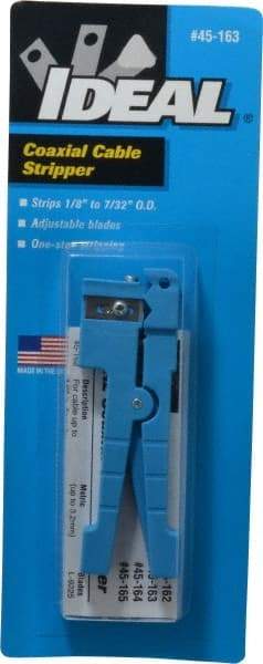 Ideal - Coaxial Wire Stripper - For Use with Cat5, CB Antenna Cable, SJ Cord, SJT Cord, SO Cord, Tightly Wrapped Stranded Cable, Twisted Pair Wire - Apex Tool & Supply