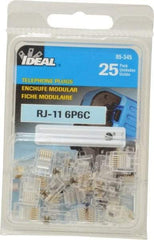 Ideal - 6 Position, Cat5e Modular Plug - Round Cable Compatible - Apex Tool & Supply