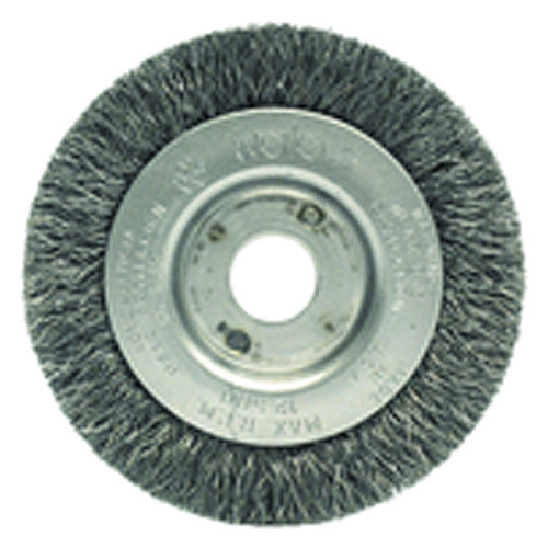 ‎3″ Diameter-3/8″-1/2″ Arbor Hole - Crimped Steel Wire Straight Wheel - Apex Tool & Supply