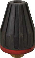 Dirt Killer - 4,700 psi Rotating, Brass, Ceramic & Plastic, Blast Pressure Washer Nozzle - 8mm Orifice Diam, 1/4" Thread, NPT, Red - Apex Tool & Supply
