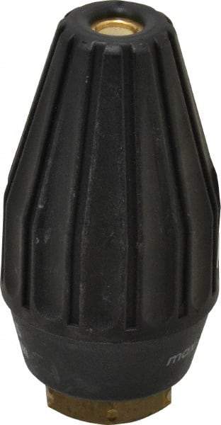 Dirt Killer - 3,200 psi Rotating, Brass, Ceramic & Plastic, Rotary Scouring Pressure Washer Nozzle - 5.5mm Orifice Diam, 1/4" Thread, NPT, Black - Apex Tool & Supply