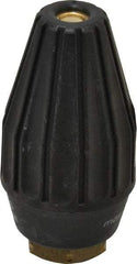Dirt Killer - 3,200 psi Rotating, Brass, Ceramic & Plastic, Rotary Scouring Pressure Washer Nozzle - 5.5mm Orifice Diam, 1/4" Thread, NPT, Black - Apex Tool & Supply