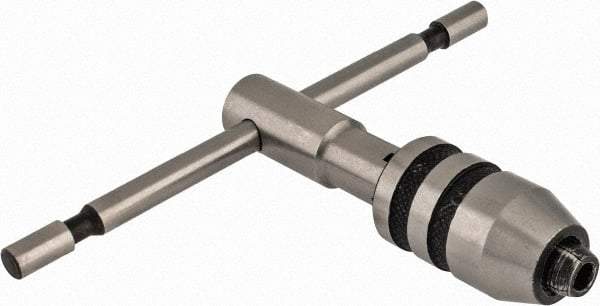 Interstate - 1/4 to 1/2" Tap Capacity, T Handle Tap Wrench - 3-35/64" Overall Length - Apex Tool & Supply