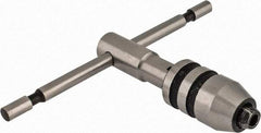 Interstate - 1/4 to 1/2" Tap Capacity, T Handle Tap Wrench - 3-35/64" Overall Length - Apex Tool & Supply
