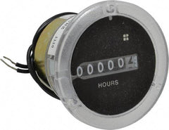 Trumeter - 6 Digit Wheel Display Hour Meter - No Reset - Apex Tool & Supply