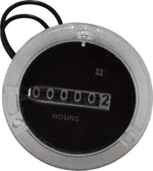 Trumeter - 6 Digit Wheel Display Hour Meter - No Reset - Apex Tool & Supply