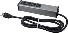 Wiremold - 4 Outlets, 120 Volts, 15 Amps, 6' Cord, Power Outlet Strip - Free Hanging Mount, 5-15 NEMA Configuration, 9-1/4" Strip, cULus Listed - Apex Tool & Supply