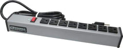 Wiremold - 8 Outlets, 120 Volts, 15 Amps, 6' Cord, Power Outlet Strip - Free Hanging Mount, 5-15 NEMA Configuration, 15" Strip, cULus Listed - Apex Tool & Supply