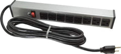 Wiremold - 8 Outlets, 120 Volts, 15 Amps, 15' Cord, Power Outlet Strip - Free Hanging Mount, 5-15 NEMA Configuration, 15" Strip, cULus Listed - Apex Tool & Supply