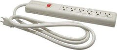 Wiremold - 6 Outlets, 120 Volts, 15 Amps, 6' Cord, Power Outlet Strip - Keyhole Mount, 5-15 NEMA Configuration, 12" Strip, cULus Listed - Apex Tool & Supply