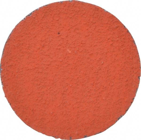 3M - 2" Disc Diam, 60 Grit, Ceramic Quick Change Disc - Type R Attaching System, Coated, Orange, Medium Grade, 25,000 RPM, 777F Series - Apex Tool & Supply