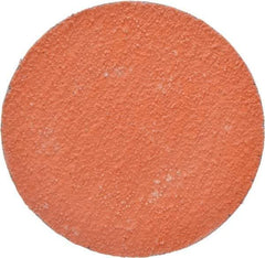 3M - 3" Disc Diam, 60 Grit, Ceramic Quick Change Disc - Type R Attaching System, Coated, Orange, Medium Grade, 20,000 RPM, 777F Series - Apex Tool & Supply