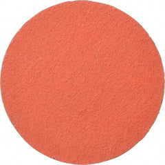 3M - 3" Disc Diam, 80 Grit, Ceramic Quick Change Disc - Type R Attaching System, Coated, Orange, Medium Grade, 20,000 RPM, 777F Series - Apex Tool & Supply