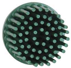 3M - 1" 50 Grit Ceramic Straight Disc Brush - Coarse Grade, Type R Quick Change Connector, 5/8" Trim Length - Apex Tool & Supply