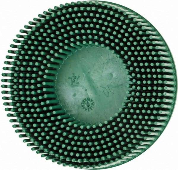 3M - 3" 50 Grit Ceramic Tapered Disc Brush - Coarse Grade, Type R Quick Change Connector, 5/8" Trim Length - Apex Tool & Supply