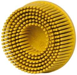 3M - 2" 80 Grit Ceramic Tapered Disc Brush - Medium Grade, Type R Quick Change Connector, 5/8" Trim Length - Apex Tool & Supply