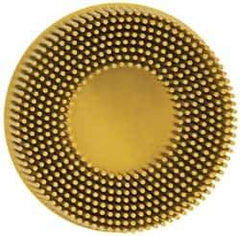 3M - 3" 80 Grit Ceramic Tapered Disc Brush - Medium Grade, Type R Quick Change Connector, 5/8" Trim Length - Apex Tool & Supply