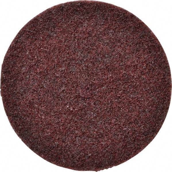 3M - 4" Disc Diam, Aluminum Oxide Quick Change Disc - Type R Attaching System, Nonwoven, Maroon, Medium Grade, 12,000 RPM - Apex Tool & Supply