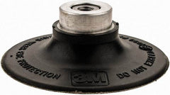 3M - 3" Diam Quick-Change Type R Disc Backing Pad - Medium Density, 18,000 RPM, Roloc TR Compatible - Apex Tool & Supply