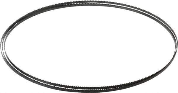 Starrett - 10 TPI, 7' 9-1/2" Long x 3/16" Wide x 0.025" Thick, Welded Band Saw Blade - Carbon Steel, Toothed Edge, Raker Tooth Set, Flexible Back, Contour Cutting - Apex Tool & Supply