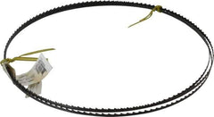 Starrett - 4 TPI, 7' 9-1/2" Long x 3/16" Wide x 0.025" Thick, Welded Band Saw Blade - Carbon Steel, Toothed Edge, Raker Tooth Set, Flexible Back, Contour Cutting - Apex Tool & Supply