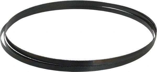 Starrett - 14 TPI, 7' 9-1/2" Long x 3/8" Wide x 0.025" Thick, Welded Band Saw Blade - Carbon Steel, Toothed Edge, Raker Tooth Set, Flexible Back, Contour Cutting - Apex Tool & Supply