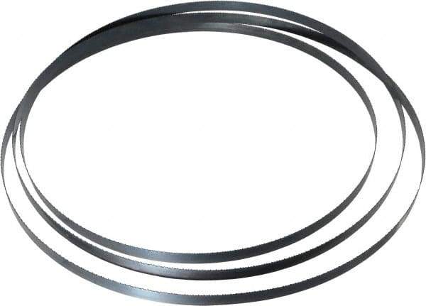 Starrett - 14 TPI, 10' Long x 1/2" Wide x 0.025" Thick, Welded Band Saw Blade - Carbon Steel, Toothed Edge, Raker Tooth Set, Flexible Back, Contour Cutting - Apex Tool & Supply