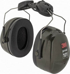 3M - Earmuffs - NRR24 BLK W/GREEN CUP H7P3E CAP/MOUNT EARMUFF - Apex Tool & Supply