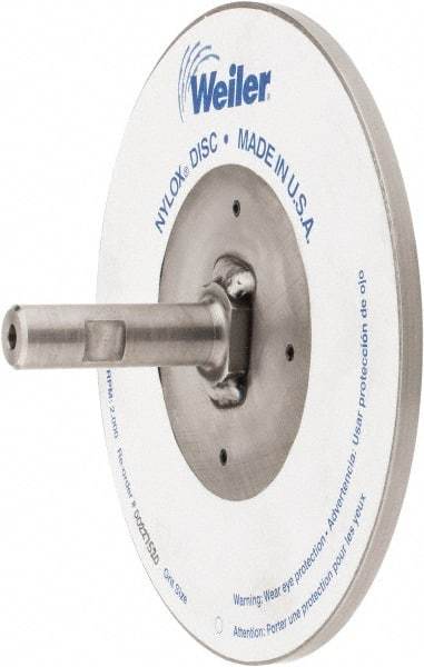 Weiler - 7/8" Arbor Hole to 3/4" Shank Diam Drive Arbor - For 8" Weiler Disc Brushes - Apex Tool & Supply