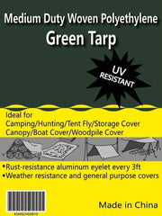 Value Collection - 10' Long x 8' Wide Polyethylene Tarp & Dust Cover - Green, 9 to 10 mil Thickness - Apex Tool & Supply
