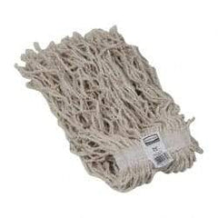 Rubbermaid - 1" White Head Band, Medium Cotton #20 Size Cut End Mop Head - 4 Ply, Side Loading Connection, Use for General Purpose - Apex Tool & Supply