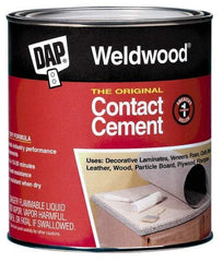 DAP - 1 Gal Can Tan Contact Adhesive - 15 min Working Time, Bonds to Cardboard, Concrete, Metal, Paper, Particle Board, Rubber & Wood - Apex Tool & Supply