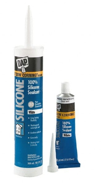 DAP - 2.8 oz Tube White RTV Silicone Joint Sealant - Apex Tool & Supply