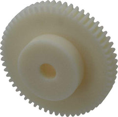 Poly Hi Solidur - 12 Pitch, 5" Pitch Diam, 5.166" OD, 60 Tooth Spur Gear - 3/4" Face Width, 3/4" Bore Diam, 2-3/4" Hub Diam, 14.5° Pressure Angle, Nylon - Apex Tool & Supply