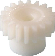 Poly Hi Solidur - 24 Pitch, 3/4" Pitch Diam, 0.833" OD, 18 Tooth Spur Gear - 1/4" Face Width, 3/16" Bore Diam, 35/64" Hub Diam, 20° Pressure Angle, Acetal - Apex Tool & Supply