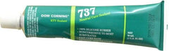 Dow Corning - 3 oz Cartridge Clear RTV Silicone Joint Sealant - -85 to 350°F Operating Temp, 14 min Tack Free Dry Time, 24 hr Full Cure Time, Series 737 - Apex Tool & Supply