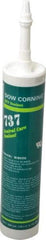 Dow Corning - 10.1 oz Cartridge White RTV Silicone Joint Sealant - -85 to 350°F Operating Temp, 14 min Tack Free Dry Time, 24 hr Full Cure Time, Series 737 - Apex Tool & Supply