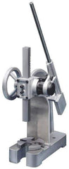 Interstate - 1-7/8" Ram, 5-15/16" Throat Depth, 2 Ton Manual Arbor Press - 8-1/2" Max Work Height x 11-7/8" Max Work Width, Ratchet Leverage, 25:1 Leverage Ratio, 6-1/4" Base Width x 15-3/4" Base Depth - Apex Tool & Supply