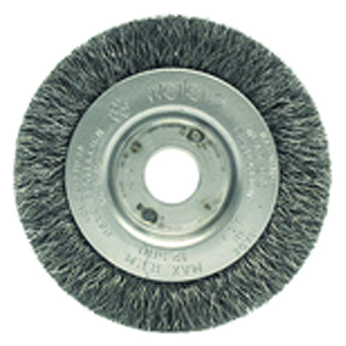 ‎3″ Diameter-3/8″-1/2″ Arbor Hole - Crimped Steel Wire Straight Wheel - Apex Tool & Supply