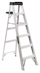 Louisville - 9 Steps, 10' High, Type IA Rating, Aluminum Step Ladder - Apex Tool & Supply