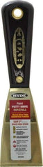 Hyde Tools - 2" Wide Brass Putty Knife - Stiff, Nylon Handle, 7-3/4" OAL - Apex Tool & Supply