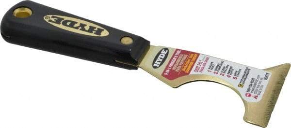 Hyde Tools - 2-1/2" Wide Brass Taping Knife - Stiff, Nylon Handle, 7-1/4" OAL - Apex Tool & Supply