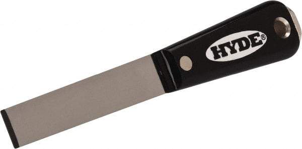 Hyde Tools - 3/4" Wide Chisel Edge Blade High Carbon Steel Chisel Scraper - Stiff, Hammerhead Nylon Handle, 8.3" OAL - Apex Tool & Supply