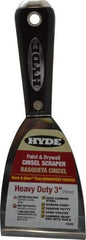 Hyde Tools - 3" Wide Carbon Steel Putty Knife - Stiff, Nylon/Hammerhead Handle - Apex Tool & Supply